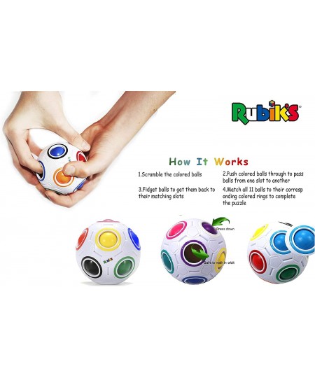 3-Piece Gift Set (Rainbow Ball Magic Star Puzzle and Twist Key Chain) Pocket Educational and STEM Toy Brain Teaser Stress Rel...