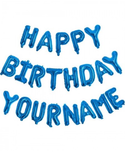 Personalized Name Happy Birthday Banner - Happy Birthday Balloon Letters Balloons 2 Sets A- Z 16'' Mylar Foil Birthday Party ...