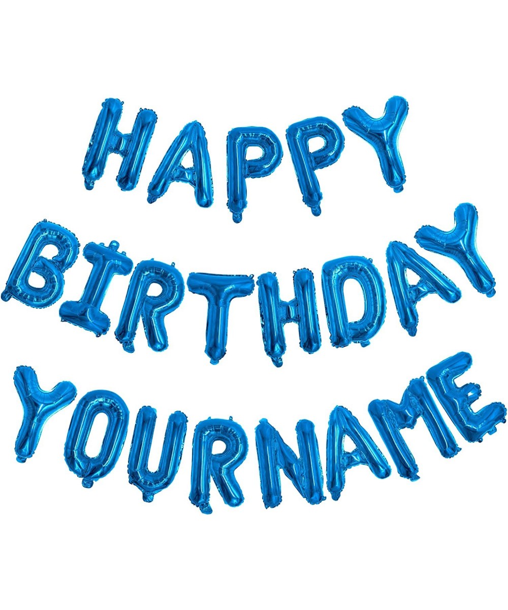 Personalized Name Happy Birthday Banner - Happy Birthday Balloon Letters Balloons 2 Sets A- Z 16'' Mylar Foil Birthday Party ...