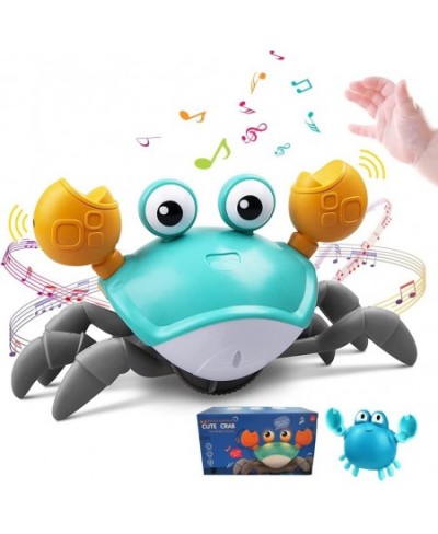 Crawling Crab Baby Toy with Music and Light Tummy Time Walking Crab with Sensor Obstacle Avoidance USB Rechargeable Fun Movin...