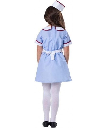 Diner Waitress Costume for Kids - 1950's Girl Costume Set - Blue Carhop Waitress Dress Up for Girls $57.76 - Kids' Costumes