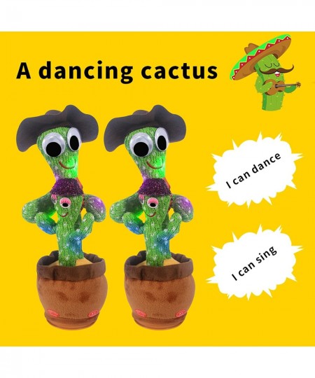 2022 New Talking Parent-Child Dancing Cactus Toys Electronic Shake Toys Repeat English Songs Plush Cactus Toys for Babies LED...