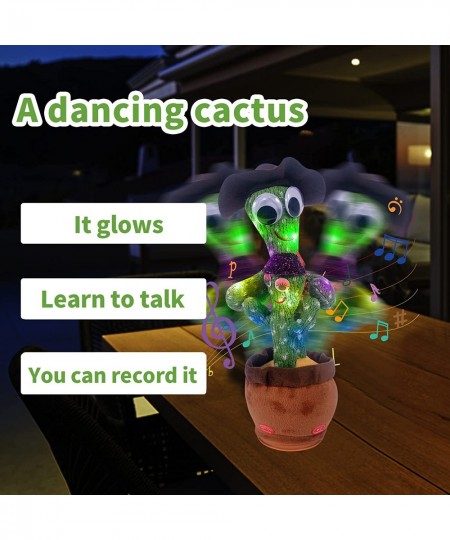 2022 New Talking Parent-Child Dancing Cactus Toys Electronic Shake Toys Repeat English Songs Plush Cactus Toys for Babies LED...