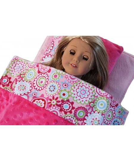 18" Doll Mattress & Bedding Set Pink Floral $40.33 - Dolls