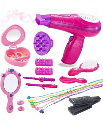 Little Girls Beauty Hair Salon Toy Kit with Toy Hairdryer Mirror & Other Accessories Fashion Pretend Makeup Set for Kids $34....