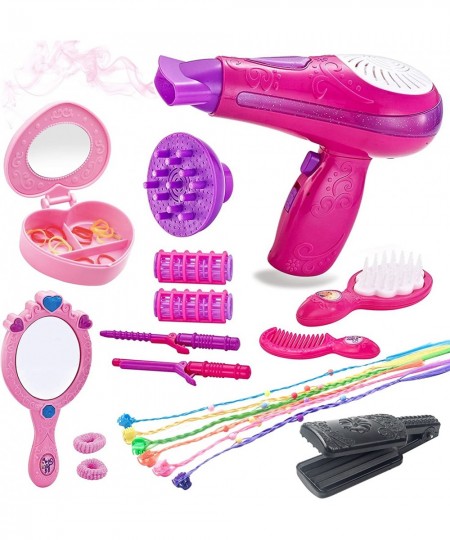 Little Girls Beauty Hair Salon Toy Kit with Toy Hairdryer Mirror & Other Accessories Fashion Pretend Makeup Set for Kids $34....