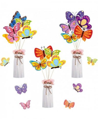 30 Pack Springtime Butterfly Centerpiece Sticks Bobber Table Toppers Cupcake Toppers Butterfly Theme Party Supplies Photo Boo...