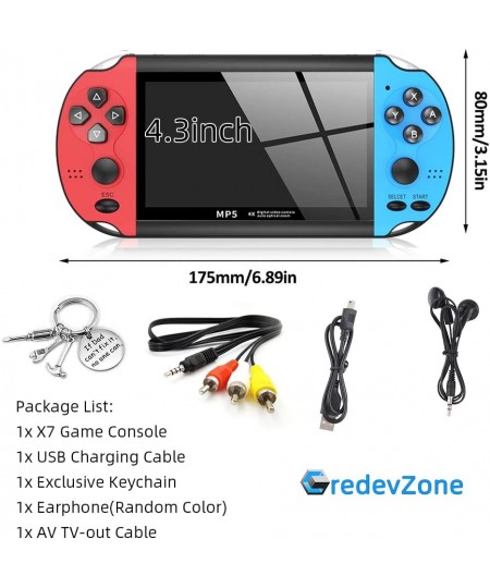 Handheld Game Console 4.3 inch Retro Handheld Games Consoles Built-in Classic Games Rechargeable Battery Portable Style Hand ...