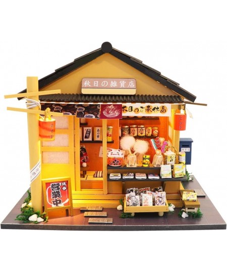 Dollhouse Miniature with Furniture DIY Wooden Doll House Kit Japanese-Style Plus Dust Cover and Music Movement 1:24 Scale Cre...