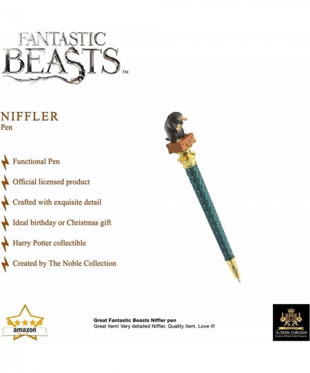 Fantastic Beasts Niffler Pen - 8in (21cm) Mini Sculpture atop Ballpoint Pen - Officially Licensed Fantastic Beasts Film Set M...