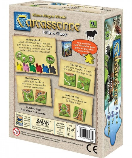 Carcassonne Hills & Sheeps Board Game Expansion 9 | Family Board Game | Board Game for Adults and Family | Strategy Board Gam...