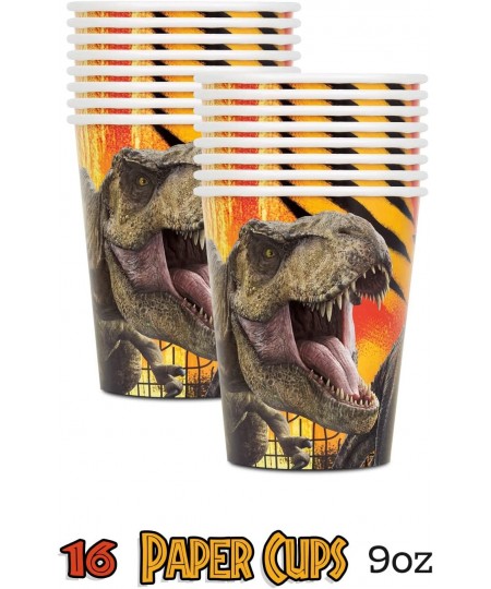 Jurassic World and Dinosaur Party Supplies for 16 | Paper Plates Cups Napkins Table Cover | Jurassic Park Birthday Party Supp...