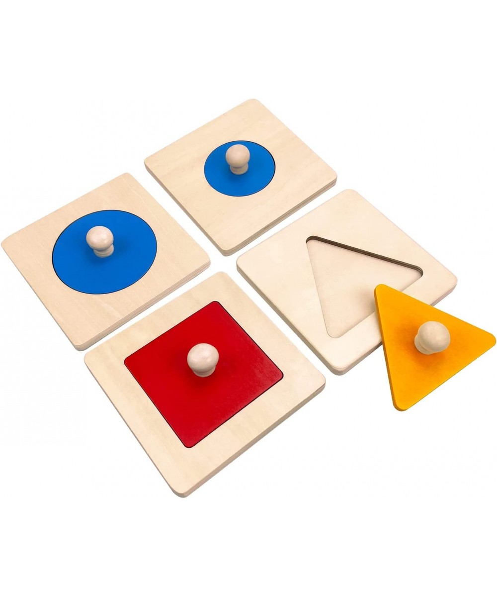 Montessori Wooden Geometric Shape Puzzle Multiple Shape Puzzle Preschool Learning Shape & Color Sorter Material Sensorial Toy...