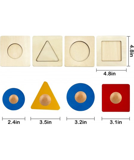 Montessori Wooden Geometric Shape Puzzle Multiple Shape Puzzle Preschool Learning Shape & Color Sorter Material Sensorial Toy...