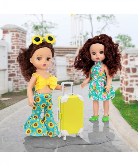 14.5 Inch Baby Doll and Doll Travel Accessories Suitcase Set - Include 1 Pcs 14.5 Inch Girl Doll 1 Luggage 1 Clothes 1 Dress ...