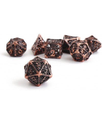 Hollow D&D Dice Set Metal Polyhedral Dice with Box Dungeons and Dragons Roll Playing Games RPGs 16mm 7 die DND Dice for Pathf...