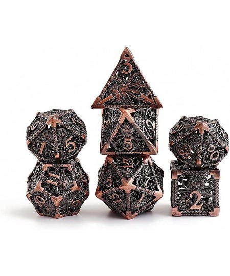 Hollow D&D Dice Set Metal Polyhedral Dice with Box Dungeons and Dragons Roll Playing Games RPGs 16mm 7 die DND Dice for Pathf...