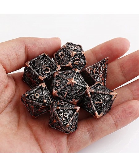 Hollow D&D Dice Set Metal Polyhedral Dice with Box Dungeons and Dragons Roll Playing Games RPGs 16mm 7 die DND Dice for Pathf...