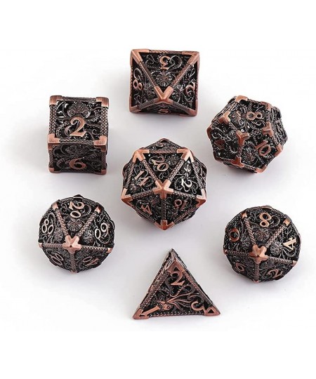 Hollow D&D Dice Set Metal Polyhedral Dice with Box Dungeons and Dragons Roll Playing Games RPGs 16mm 7 die DND Dice for Pathf...