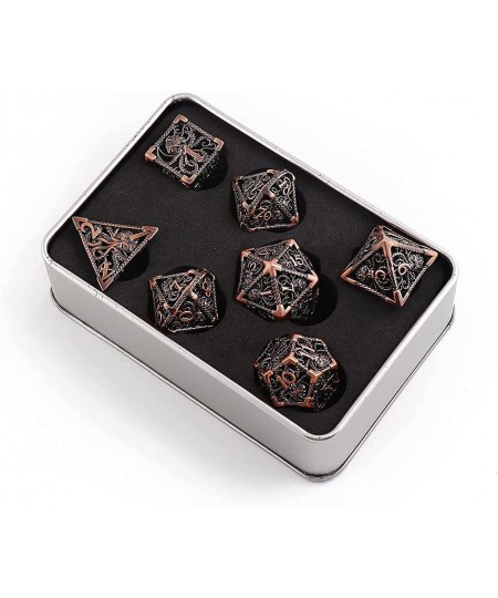 Hollow D&D Dice Set Metal Polyhedral Dice with Box Dungeons and Dragons Roll Playing Games RPGs 16mm 7 die DND Dice for Pathf...