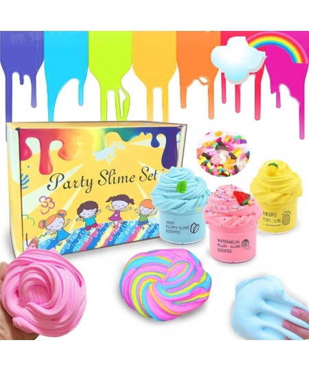 3 Pack Butter Slime Kit with Yellow Color Pineapple Slime Watermelon Slime and Mint Slime Super Soft and Non-Sticky Birthday ...