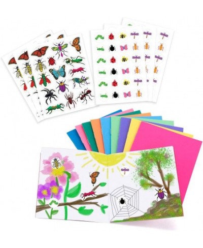 Bugs Stickers Craft Pack Boredom Buster-Fun for Kids’ Arts & Crafts-6 Sheets of Self-Adhesive Stickers-10 Blank Books-4.25” x...