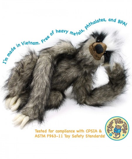 Shlomo The Three-Toed Sloth - 18 Inch Super Realistic Large Stuffed Animal Plush Toy with Magnetic Paws - by Tiger Tale Toys ...